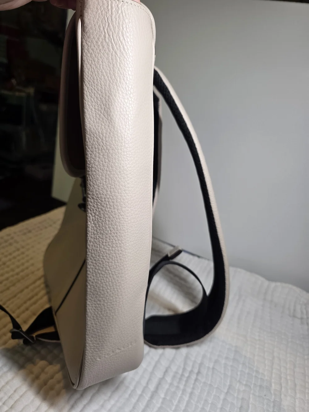 Coach Blaine Leather Laptop Backpack with Black Strap